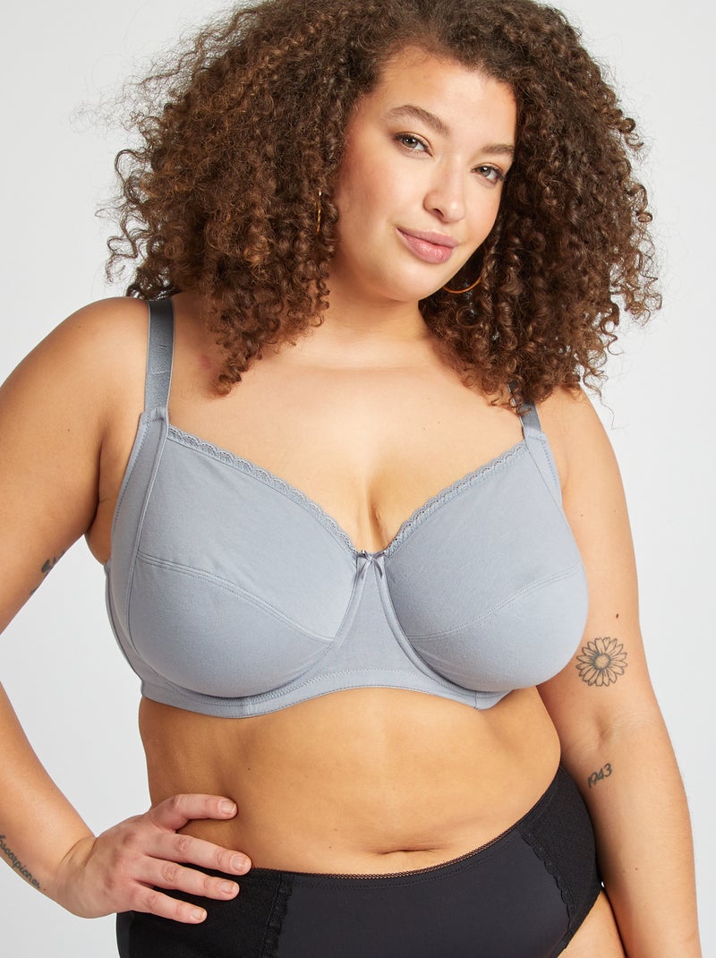 Reggiseno a balconcino in jersey BLU - Kiabi