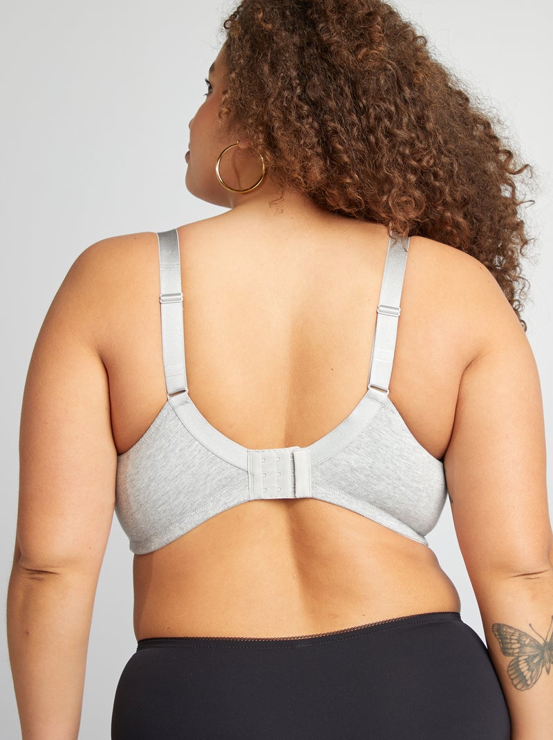 Reggiseno a balconcino in jersey GRIGIO - Kiabi