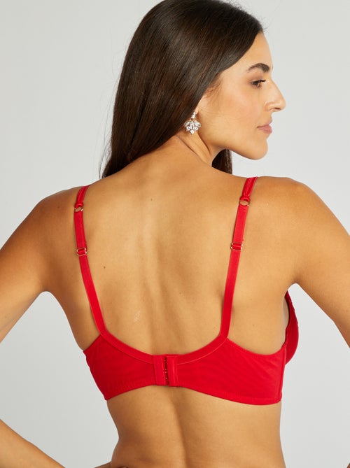 Reggiseno a balconcino in mesh ricamato - Kiabi