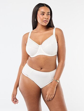 Reggiseno a balconcino in microfibra a coste