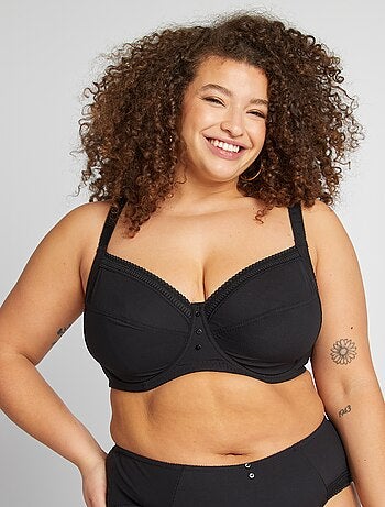 Reggiseno a balconcino in microfibra a coste