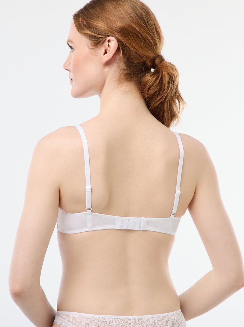 Reggiseno a balconcino in pizzo Bianco - Kiabi