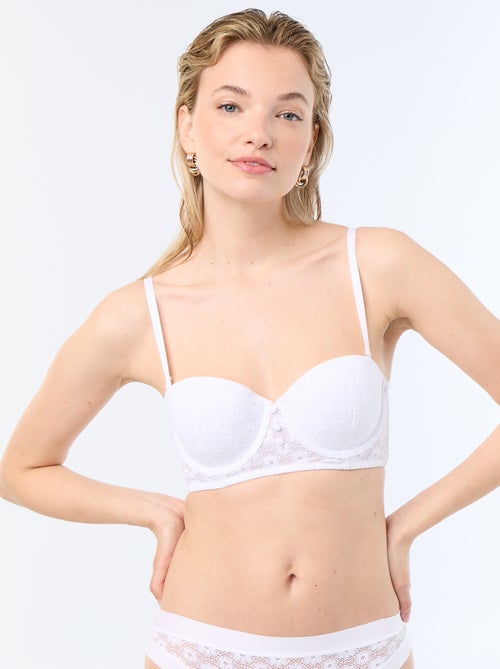 Reggiseno a balconcino in pizzo - Kiabi