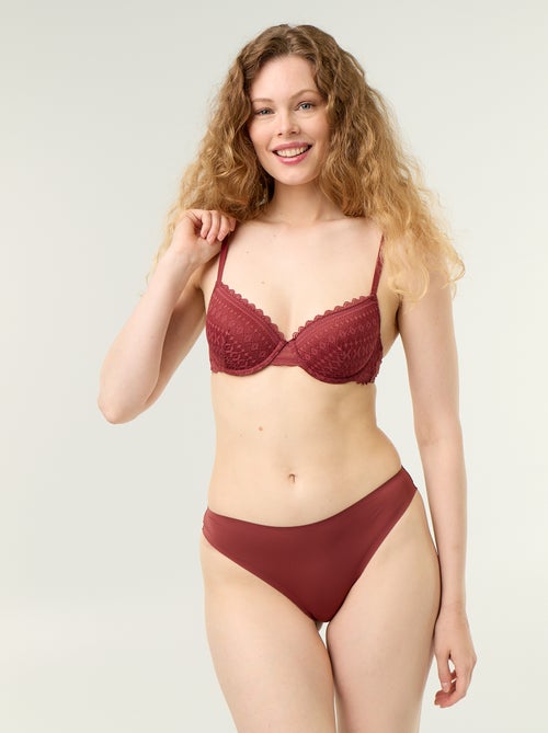 Reggiseno a balconcino in pizzo - Kiabi