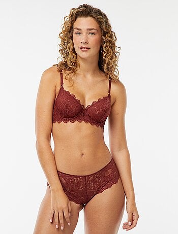 Reggiseno a balconcino in pizzo con gioiello fantasia