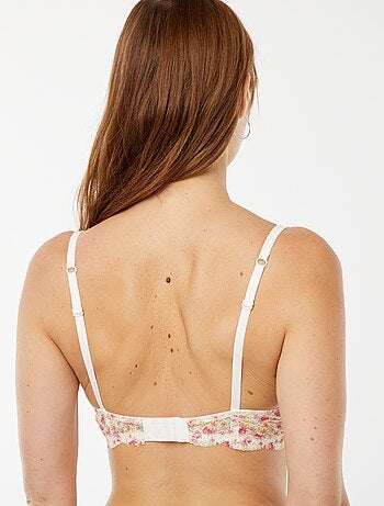 Reggiseno a balconcino in pizzo fiorito