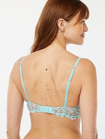 Reggiseno a balconcino in pizzo fiorito