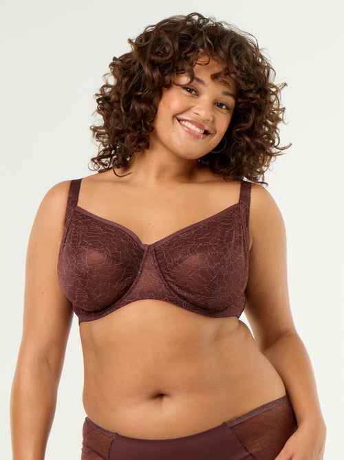 Reggiseno a balconcino in pizzo - Kiabi