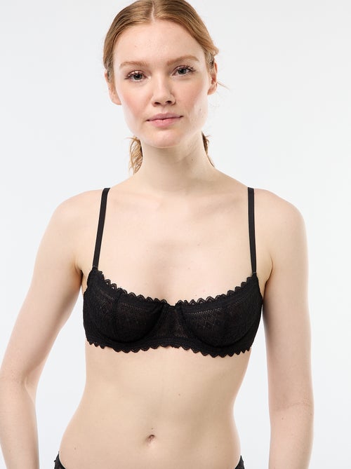 Reggiseno a balconcino in pizzo - Kiabi