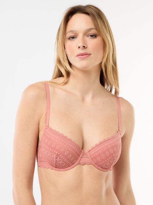 Reggiseno a balconcino in pizzo - Kiabi