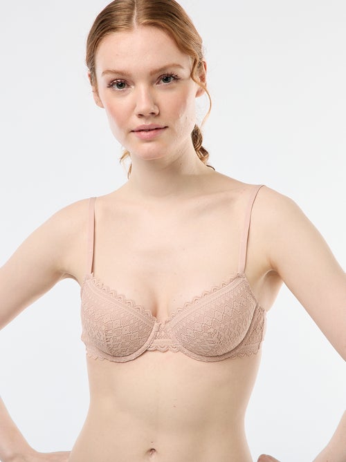 Reggiseno a balconcino in pizzo - Kiabi