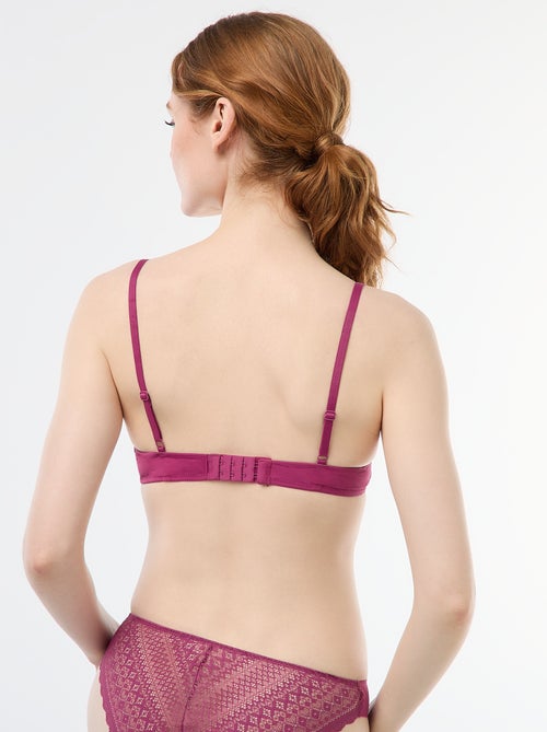 Reggiseno a balconcino in pizzo - Kiabi