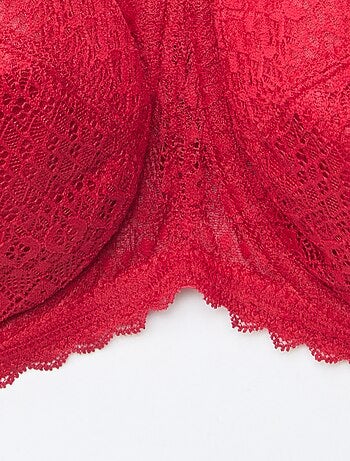 Reggiseno a balconcino in pizzo traforato