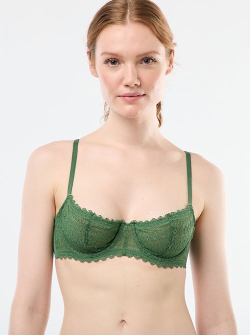 Reggiseno a balconcino in pizzo - Kiabi