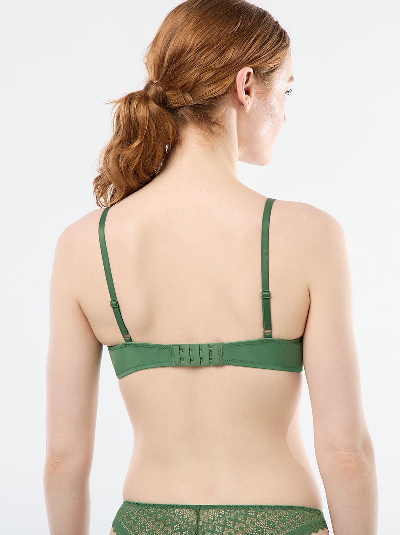 Reggiseno a balconcino in pizzo Verde - Kiabi
