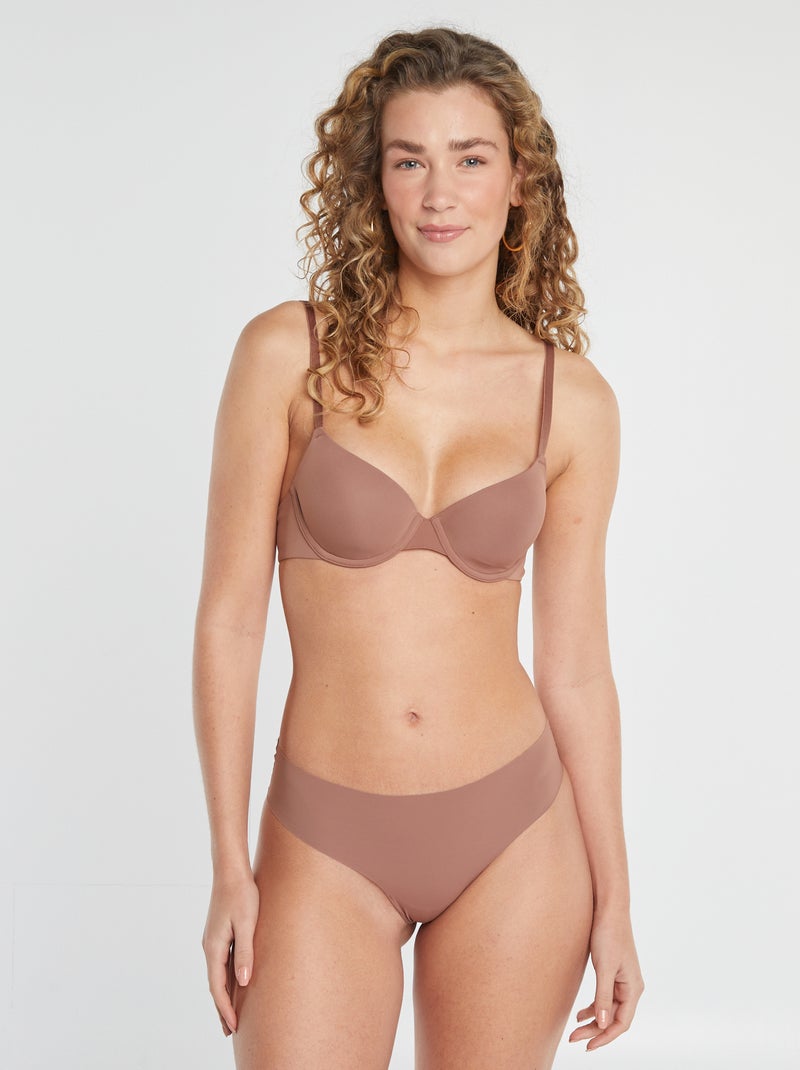 Reggiseno a balconcino invisibile MARRONE - Kiabi