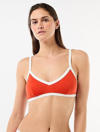 Reggiseno a brassière da bagno con bordi a contrasto