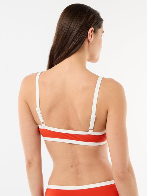 Reggiseno a brassière da bagno con bordi a contrasto - Kiabi
