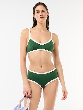Reggiseno a brassière da bagno con bordi a contrasto