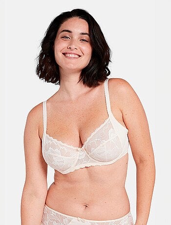 Reggiseno a coppa piena in pizzo floreale 'Sans Complexe'
