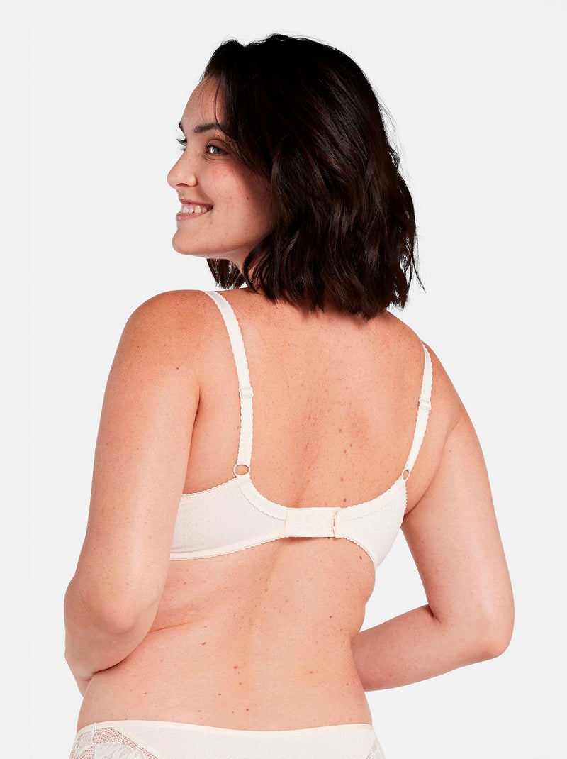 Reggiseno a coppa piena in pizzo floreale 'Sans Complexe' BEIGE - Kiabi