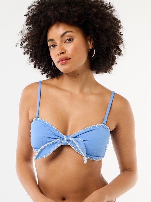 Reggiseno a fascia con impunture a contrasto - Kiabi