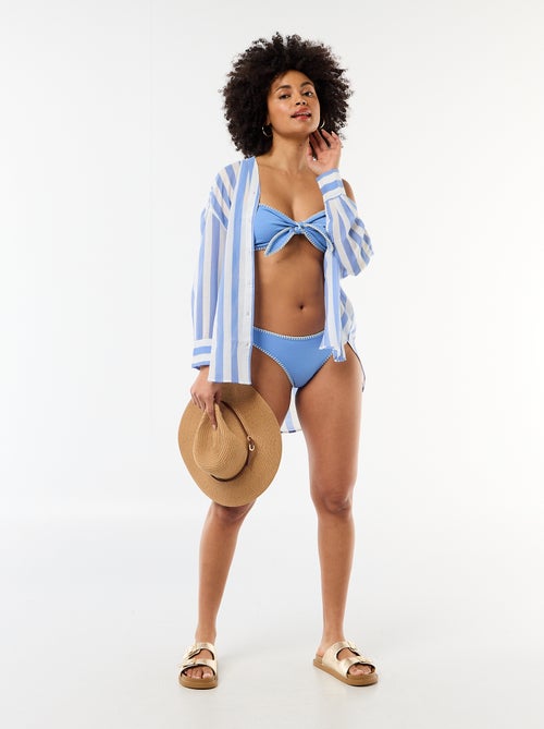 Reggiseno a fascia con impunture a contrasto - Kiabi