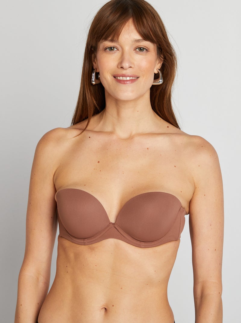 Reggiseno a fascia invisibile MARRONE - Kiabi