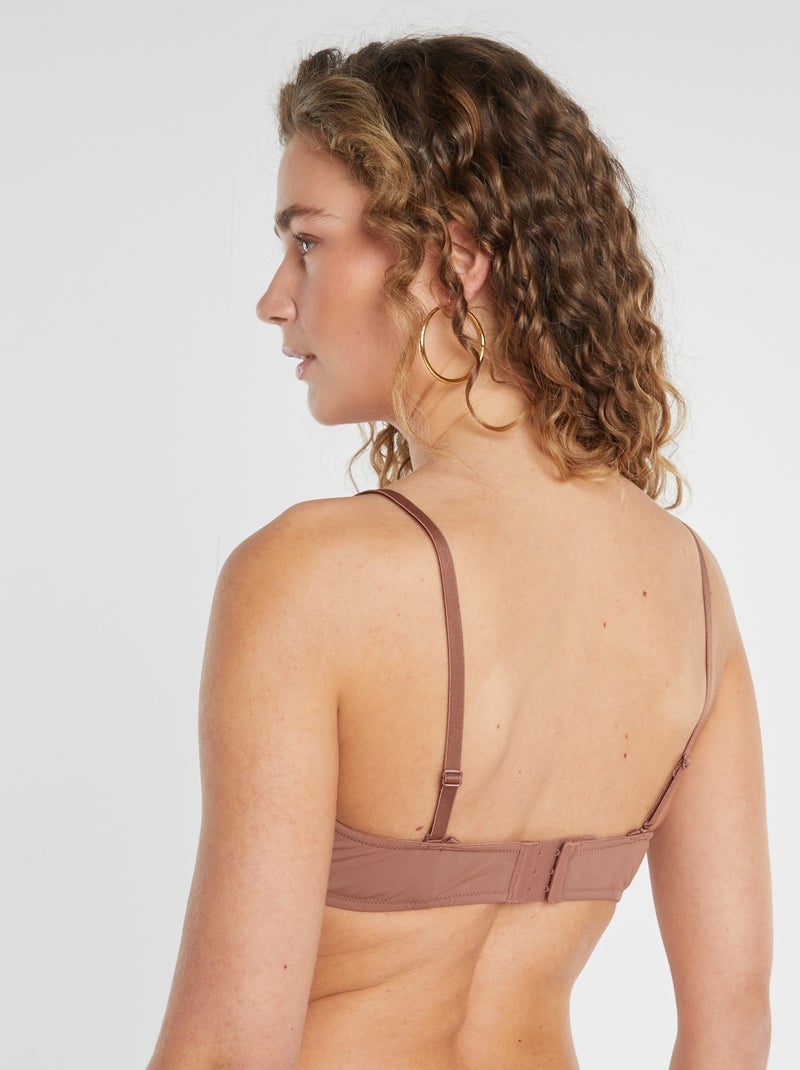 Reggiseno a fascia sagomato Marrone - Kiabi