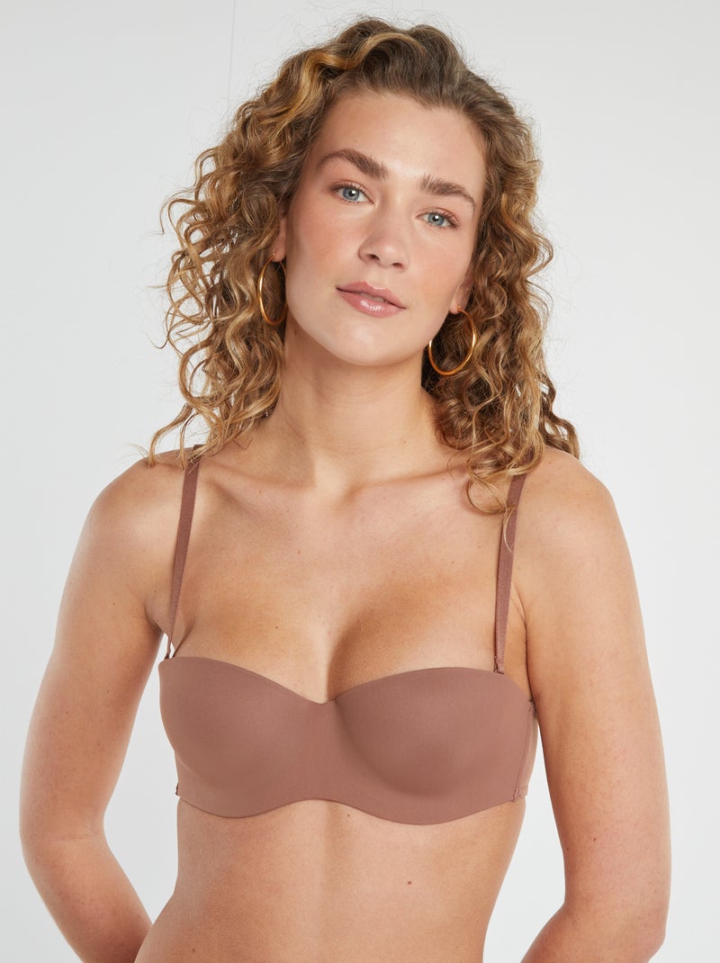 Reggiseno a fascia sagomato Marrone - Kiabi