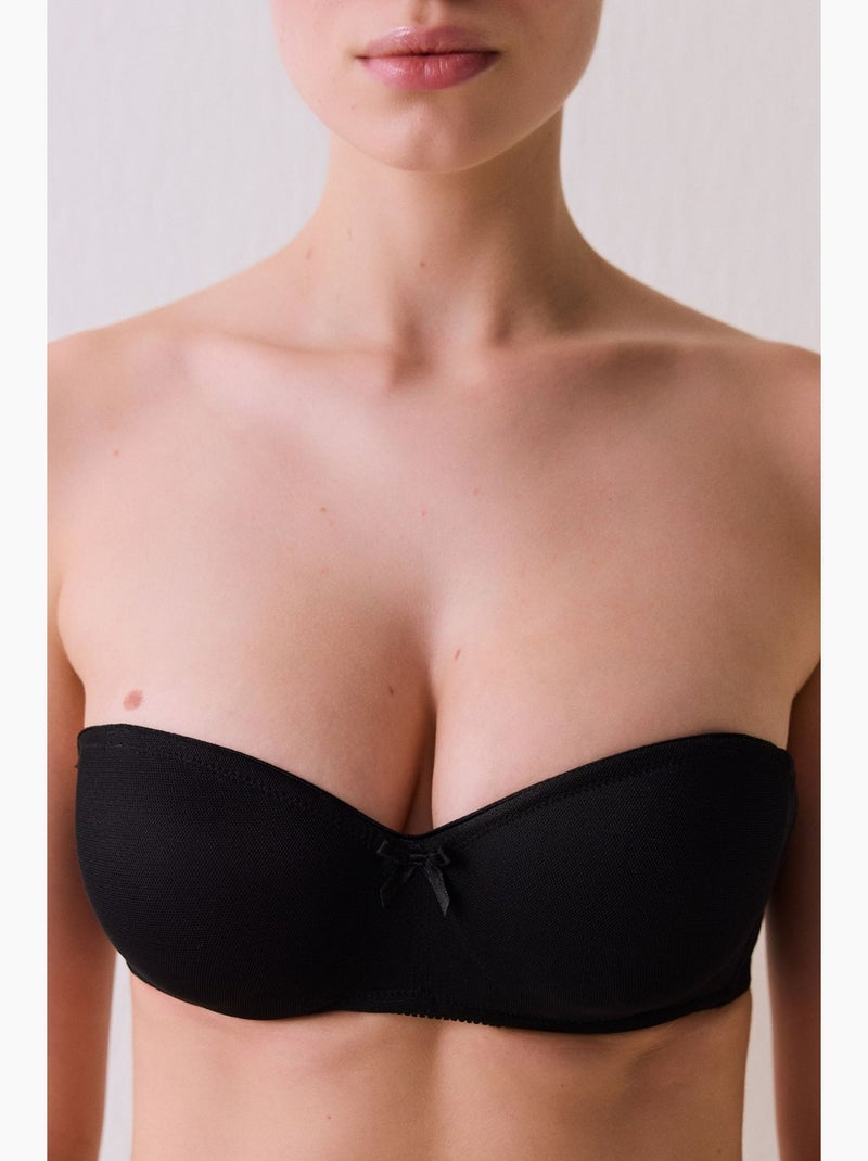 Reggiseno a tinta unita con ferretto e spalline rimovibili penti Nero - Kiabi