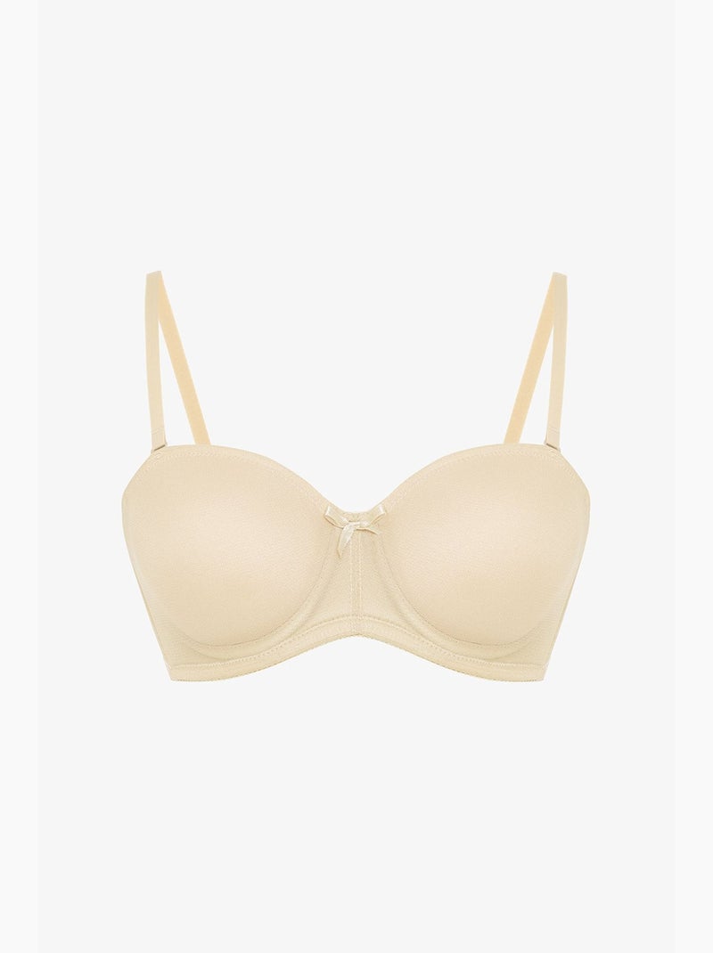 Reggiseno a tinta unita con ferretto e spalline rimovibili penti Nude - Kiabi