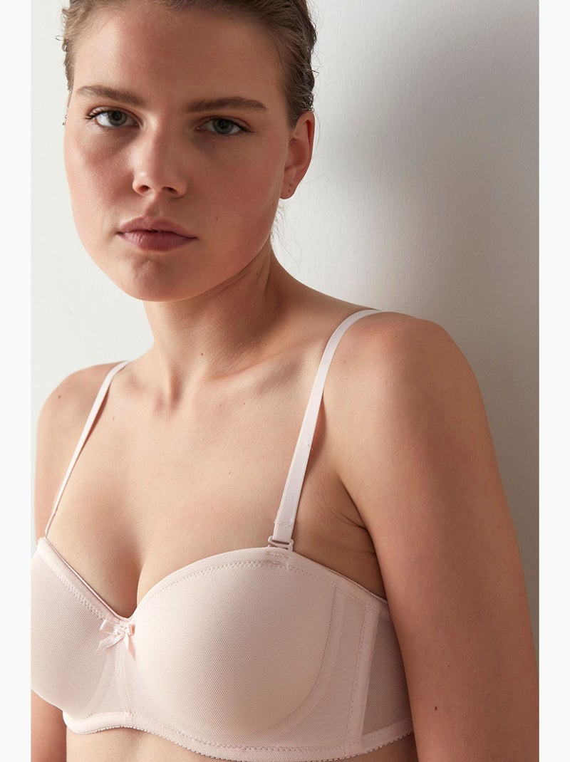 Reggiseno a tinta unita con ferretto e spalline rimovibili penti Rosa confetto - Kiabi