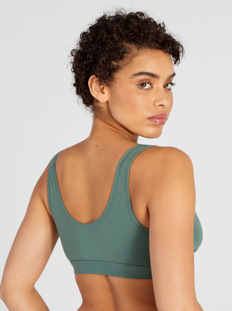 Reggiseno a triangolo - collezione facile da indossare VERDE - Kiabi