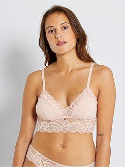 Reggiseno a triangolo a costine - Kiabi