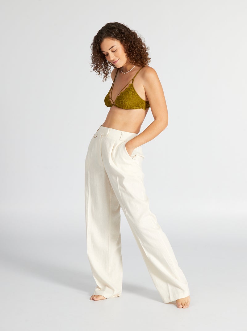 Reggiseno a triangolo con allacciatura fantasia VERDE - Kiabi