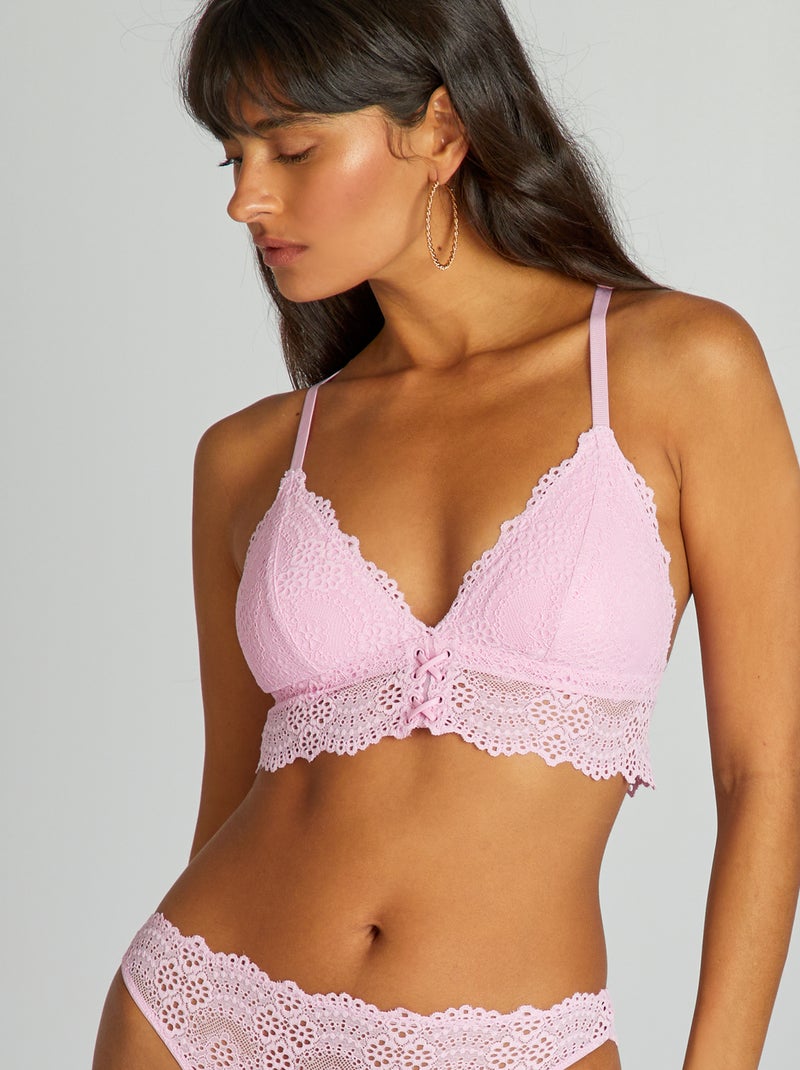 Reggiseno a triangolo con coppe estraibili VIOLA - Kiabi