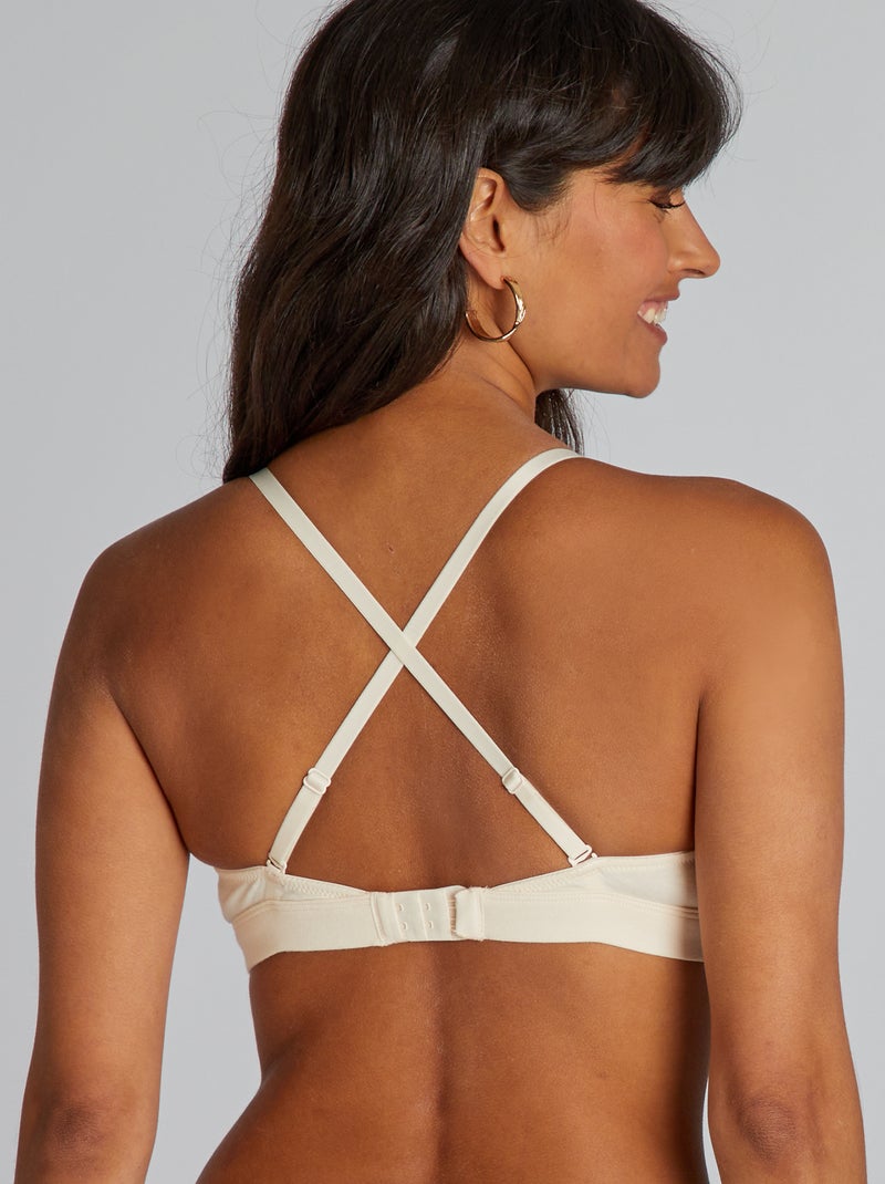 Reggiseno a triangolo con pesciolini estraibili BEIGE - Kiabi