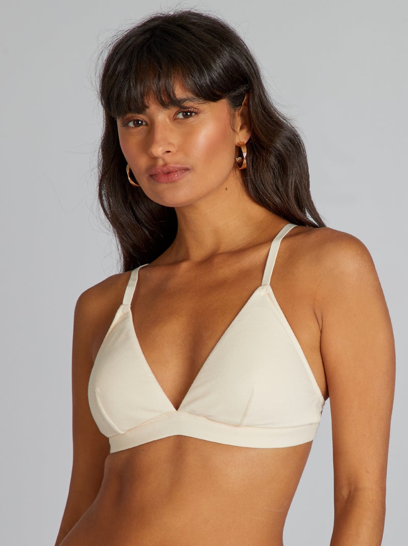 Reggiseno a triangolo con pesciolini estraibili BEIGE - Kiabi