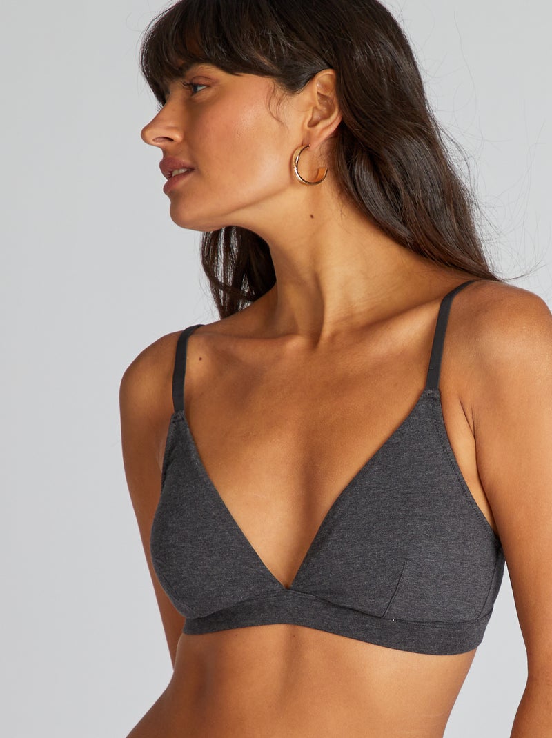 Reggiseno a triangolo con pesciolini estraibili GRIGIO - Kiabi
