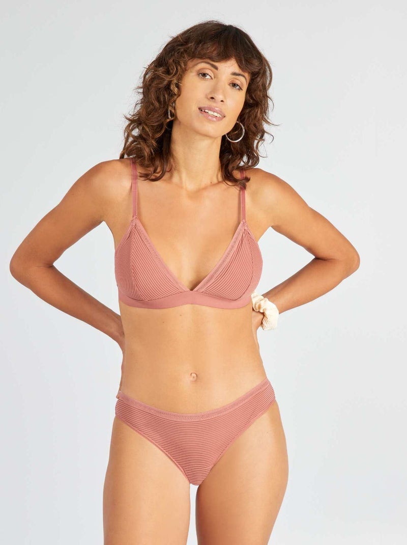 Reggiseno a triangolo imbottito in microfibra ROSA - Kiabi