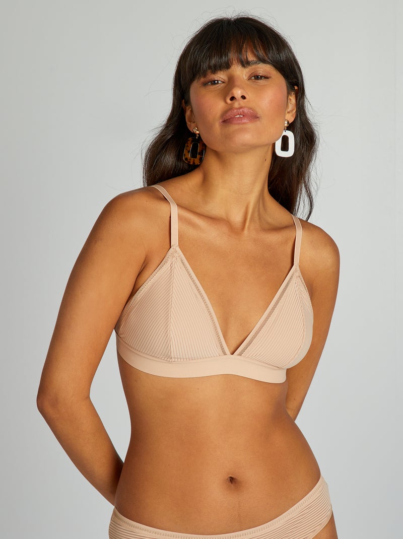 Reggiseno a triangolo imbottito in microfibra ROSA - Kiabi