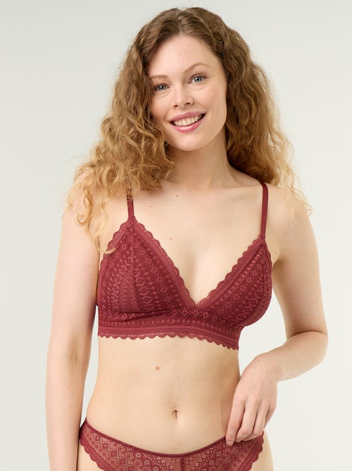 Reggiseno a triangolo in pizzo - Kiabi