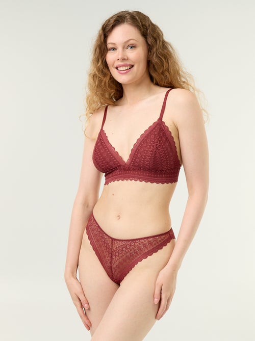 Reggiseno a triangolo in pizzo - Kiabi
