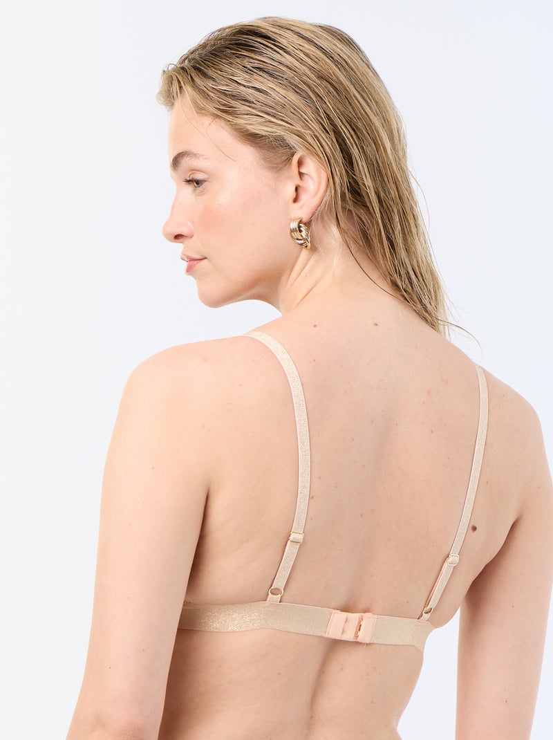 Reggiseno a triangolo in pizzo senza ferretto Arancione - Kiabi