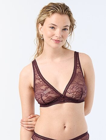 Reggiseno a triangolo in pizzo senza ferretto