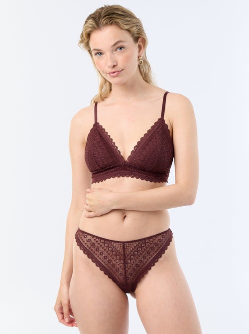 Reggiseno a triangolo in pizzo - Kiabi Reggiseno a triangolo in pizzo - Kiabi