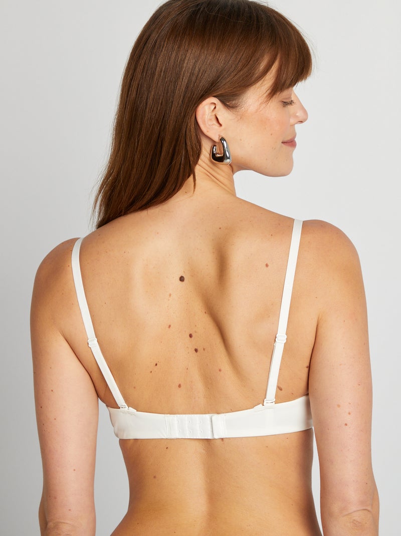 Reggiseno a triangolo invisibile in microfibra BIANCO - Kiabi