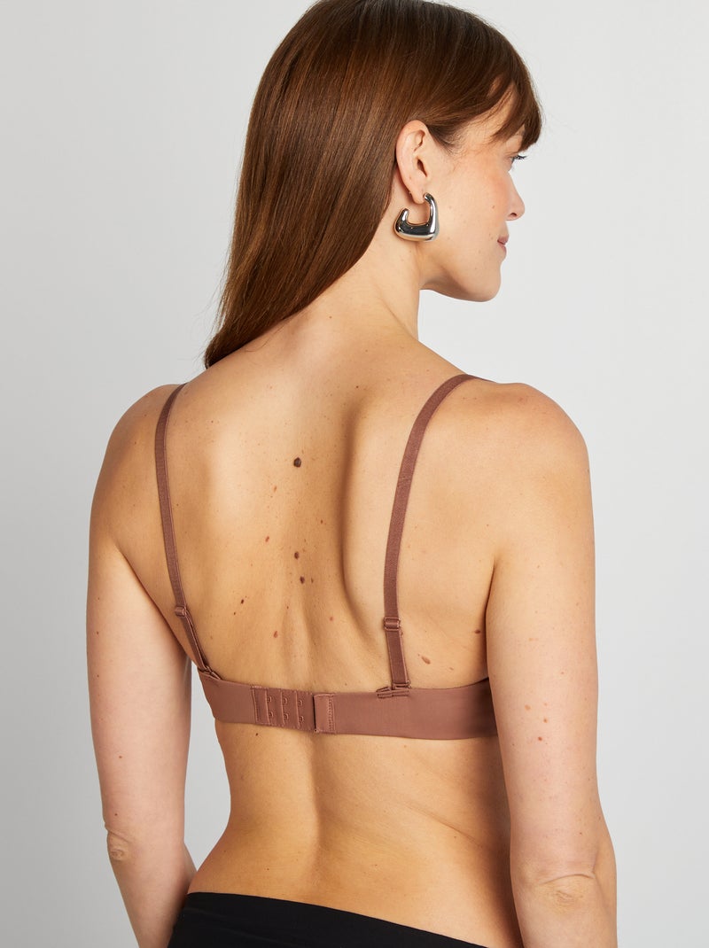 Reggiseno a triangolo invisibile in microfibra MARRONE - Kiabi
