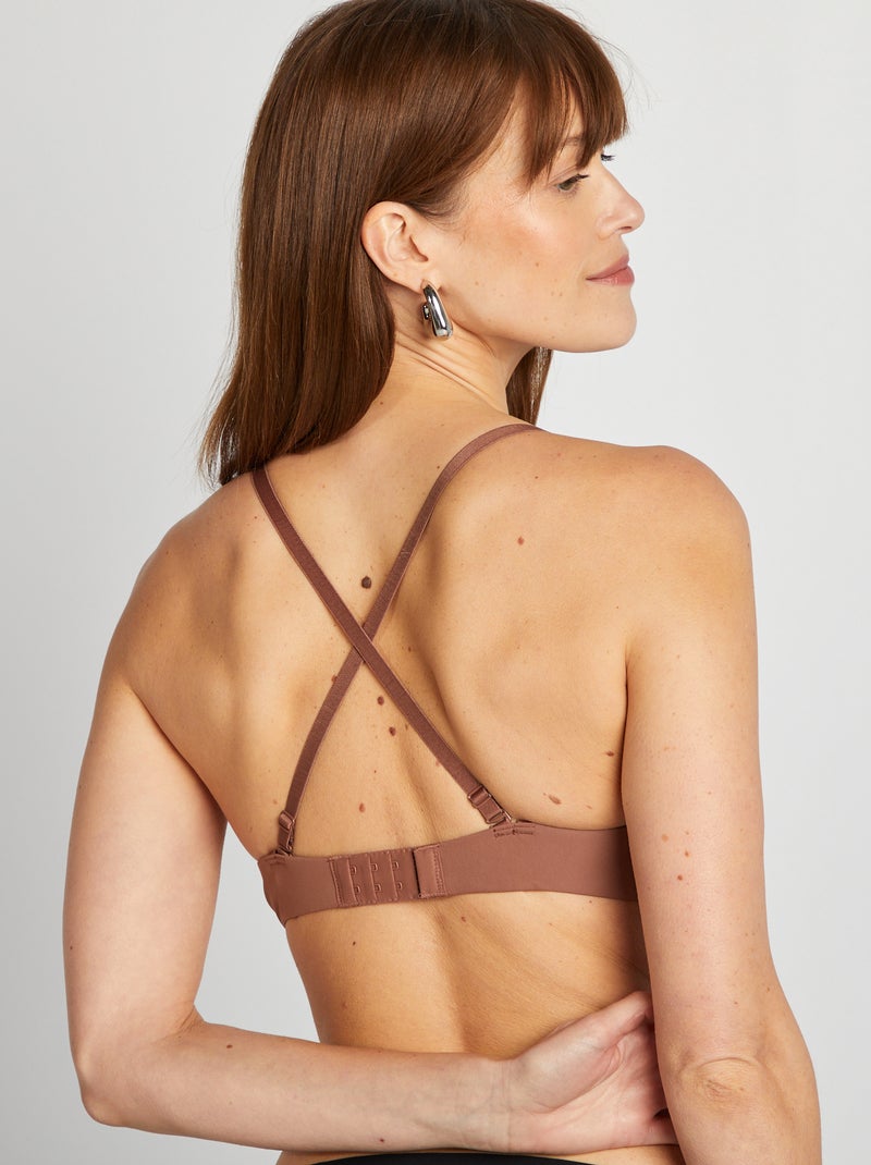 Reggiseno a triangolo invisibile in microfibra MARRONE - Kiabi